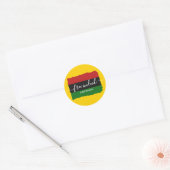 Modern JUNETEENTH-vrij Ronde Sticker (Envelop)