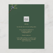 Modern JUNIPER Green GOLD Wedding Invite Flyer (Achterkant)