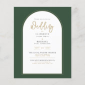 Modern Juniper Green Wedding Invitation (Voorkant)