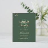 Modern Juniper Green Wedding Invitation (Staand voorkant)
