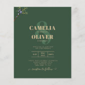 Modern Juniper Green Wedding Invitation (Voorkant)