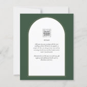 Modern Juniper Green Wedding Invitation (Achterkant)