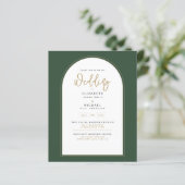 Modern Juniper Green Wedding Invitation (Staand voorkant)