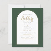 Modern Juniper Green Wedding Invitation (Voorkant)