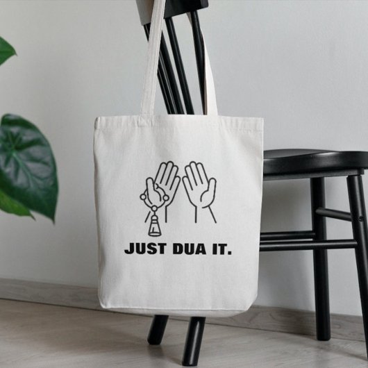 Modern Just Dua It Moslim Islamitische Pun Canvas Tote Bag