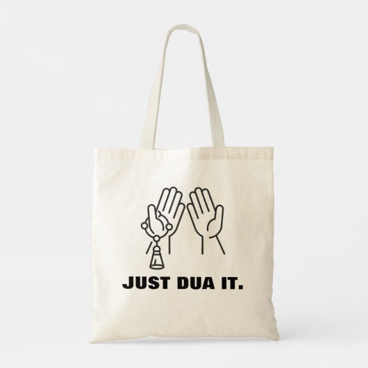 Modern Just Dua It Moslim Islamitische Pun Canvas  Tote Bag (Achterkant)