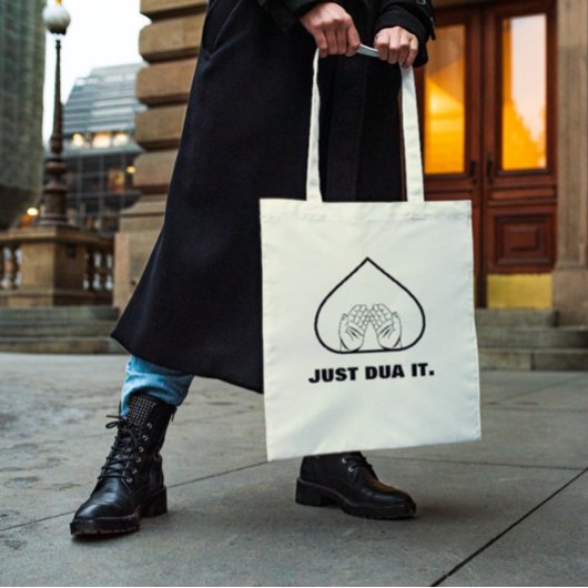 Modern Just Dua It Moslim Islamitische woordspelin Tote Bag