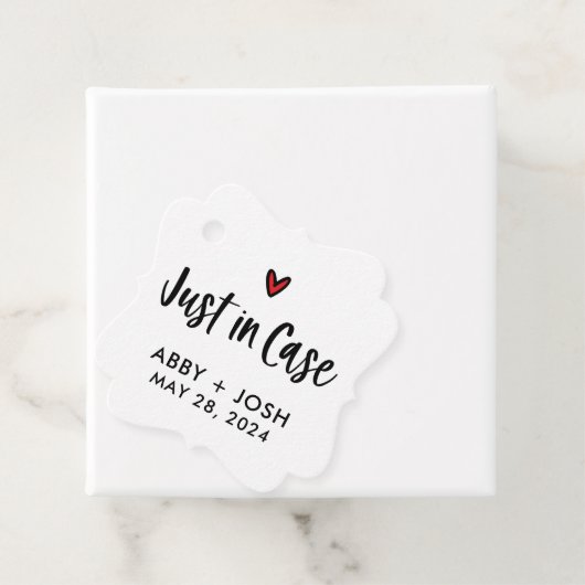 Modern Just in Hoesje Wedding Recovery Kit Bedankjes Labels (In situ)