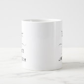 Modern "Just Married" Wedding Minimalist  Grote Koffiekop (Voorkant)