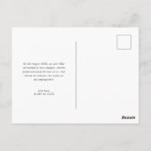 Modern Just Married Wedding Photo Announcement Briefkaart (Achterkant)