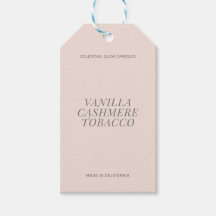Modern kaars eenvoudig branding cadeau label