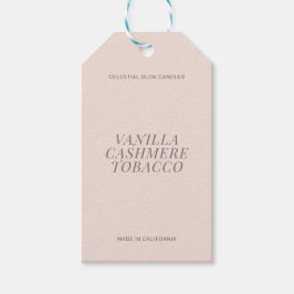 Modern kaars eenvoudig branding cadeau label cadeaulabel