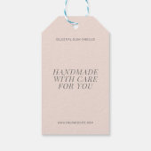 Modern kaars eenvoudig branding cadeau label cadeaulabel (Achterkant)