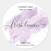 Modern kaars label product lavendel pot label (Voorkant)