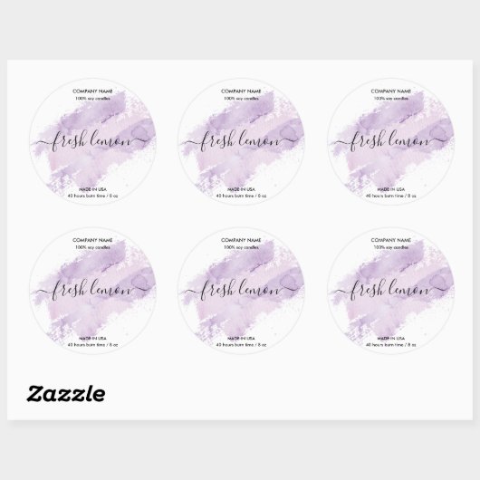 Modern kaars label product lavendel pot label (Vel)