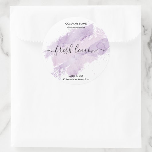 Modern kaars label product lavendel pot label (Tas)