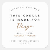 Modern kaars zodiac label (Voorkant)