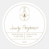 Modern kaarsenetiket ronde sticker (Voorkant)