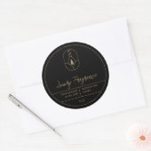 Modern kaarsenetiket ronde sticker (Envelop)
