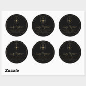 Modern kaarsenetiket ronde sticker (Vel)