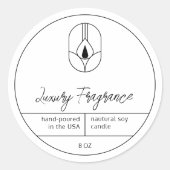 Modern kaarsenetiket ronde sticker (Voorkant)