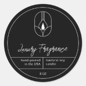 Modern kaarsenetiket ronde sticker (Voorkant)