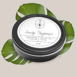 Modern kaarsenetiket ronde sticker