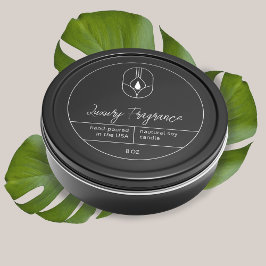 Modern kaarsenetiket ronde sticker