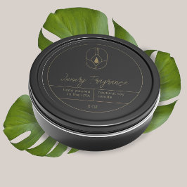 Modern kaarsenetiket ronde sticker