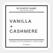 Modern kaarsenetiket vierkante sticker (Voorkant)