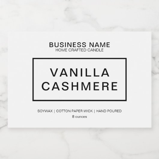 Modern kaarsenetiket voedselcontainer etiket (Enkel label)