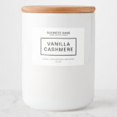 Modern kaarsenetiket voedselcontainer etiket (Voorkant)