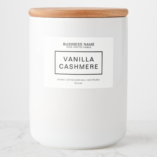 Modern kaarsenetiket voedselcontainer etiket (Voorkant)