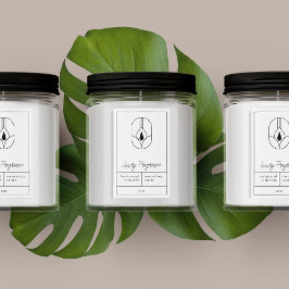 Modern kaarsenetiket voedselcontainer etiket