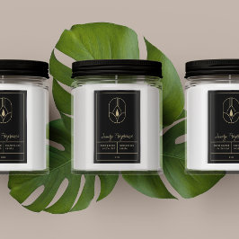 Modern kaarsenetiket voedselcontainer etiket