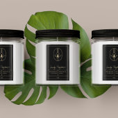 Modern kaarsenetiket voedselcontainer etiket