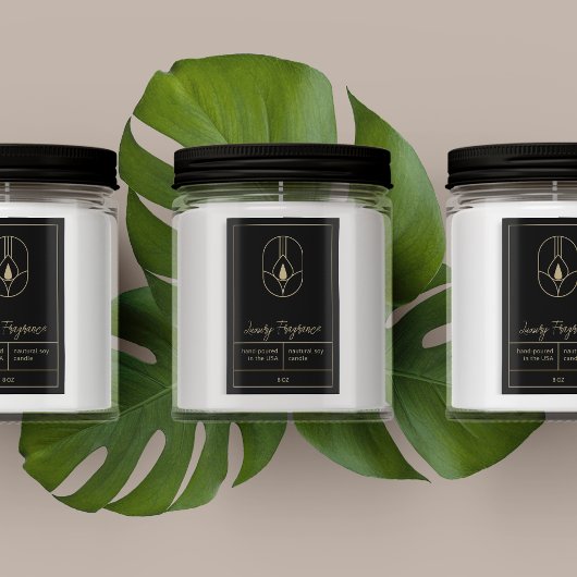 Modern kaarsenetiket voedselcontainer etiket