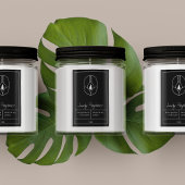 Modern kaarsenetiket voedselcontainer etiket