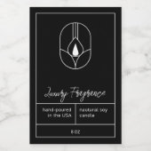 Modern kaarsenetiket voedselcontainer etiket (Enkel label)