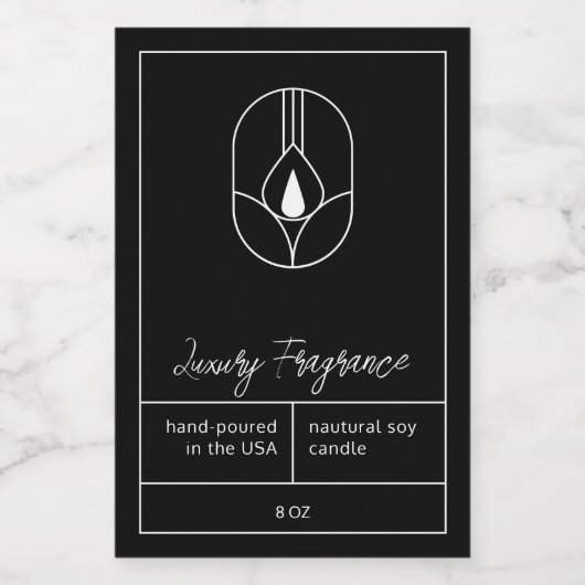 Modern kaarsenetiket voedselcontainer etiket (Enkel label)