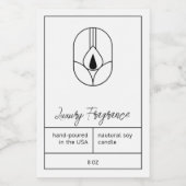 Modern kaarsenetiket voedselcontainer etiket (Enkel label)