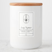 Modern kaarsenetiket voedselcontainer etiket (Voorkant)