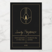 Modern kaarsenetiket voedselcontainer etiket (Enkel label)