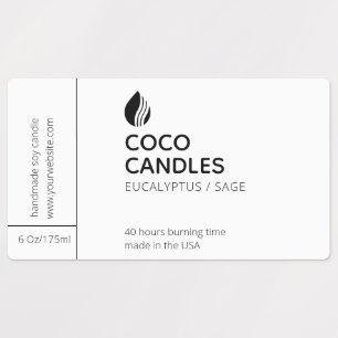 Modern kaarsenlabel labels