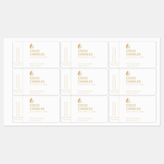 Modern kaarsenlabel labels (Vel)