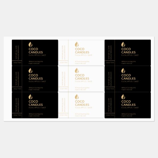 Modern kaarsenlabel labels (Vel)