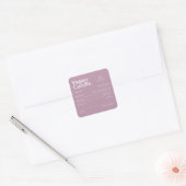 Modern kaarsenlabel vierkante sticker (Envelop)