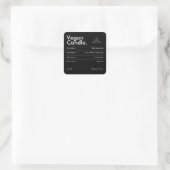 Modern kaarsenlabel vierkante sticker (Tas)