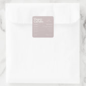 Modern kaarsenlabel vierkante sticker (Tas)