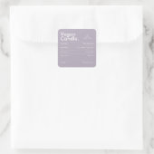 Modern kaarsenlabel vierkante sticker (Tas)
